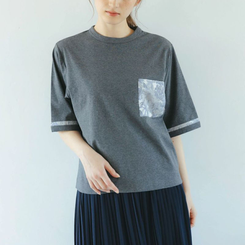 sosotto ストレッチフライスLIBERTY5分袖ポケットTシャツ/KH53